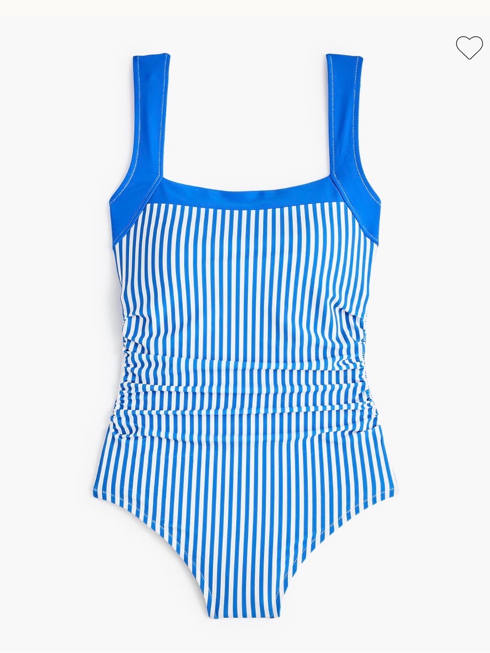 NWT J.Crew Factory Striped Squareneck One-Piece Swimsuit Size L